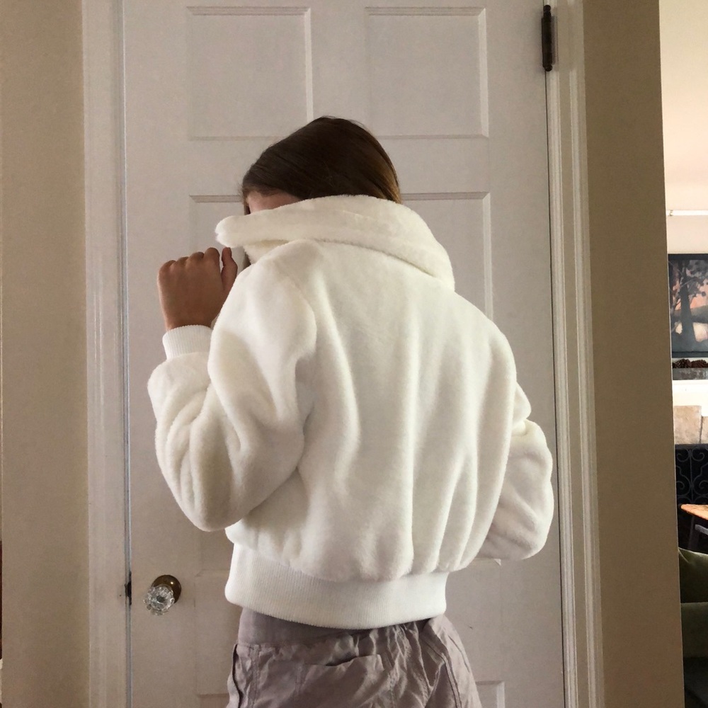 White puffy jacket